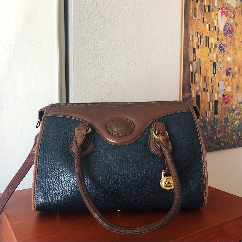 Navy and brown Dooney & Bourke vintage bag